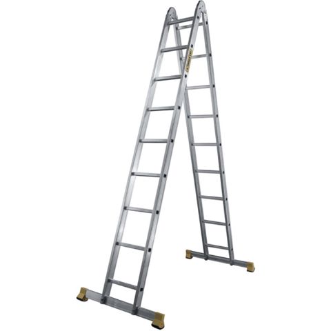 Nərdivan Alumet 2x8 pilləli iki hissəli aluminium (Tam və şəklində) (T208)