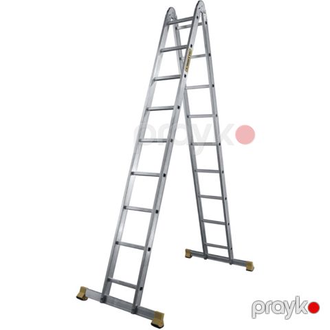 Nərdivan Alumet 2x8 pilləli iki hissəli aluminium (Tam və şəklində) (T208)