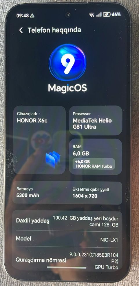 Honor X6c, 128 GB, rəng - Qara, İki sim kartlı — Bakı