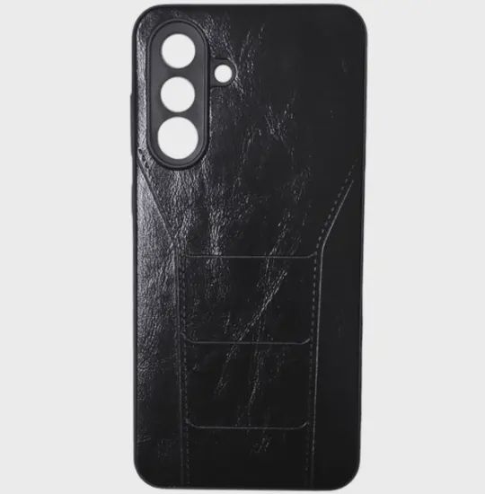 Samsung Galaxy A36 case Leather Three Line Black — Çexollər, Bakı
