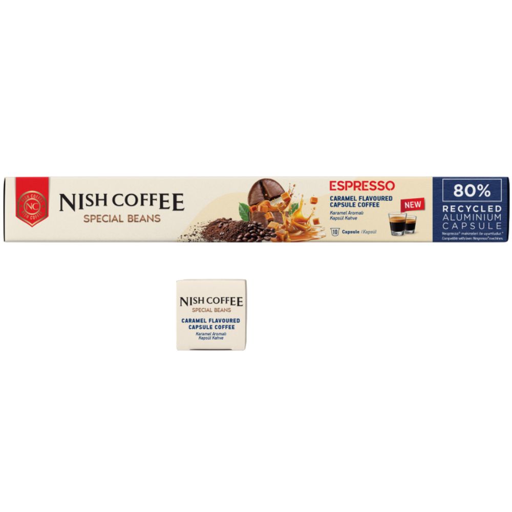 Qəhvəbişirən üçün kapsul Nish Nespresso Caramel 10 ədəd 8683583873586 — Mətbəx texnikası, Bakı (2)