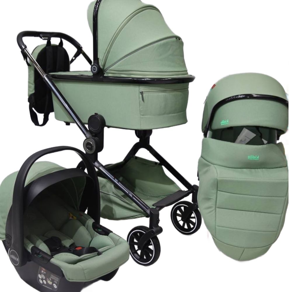 Uşaq arabası Kidilo H9-2 3in1 Green — Arabalalar və avtokresloları, Bakı (3)