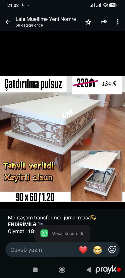Möhtəşəm transformer jurnal masa *Endirimilə* Qiymət *189