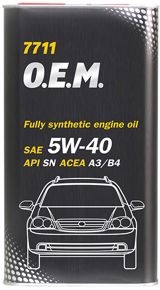 Mühərrik yağı Mannol 7711 O.E.M. For Daewoo GM SAE 5W-40 4L Metal — Mühərrik yağları