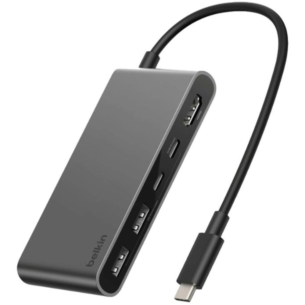 Ötürücü Belkin Usb-c 5in1 Multiport Hub 100W AVC022HQSGY Gray — Kompüterlər və noutbuklar, Bakı (2)