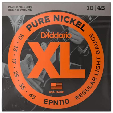 D-Addario EPN110 Pure Nickel 10-45 Regular Light — Bakı