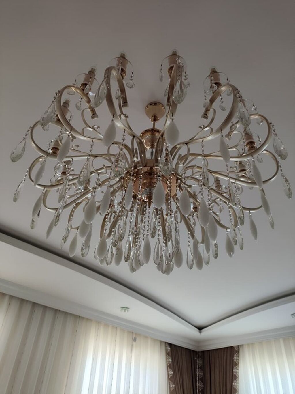 Çılçıraq, 10 və daha çox lampa, Metal — İşıqlandırma, Novxanı (2)