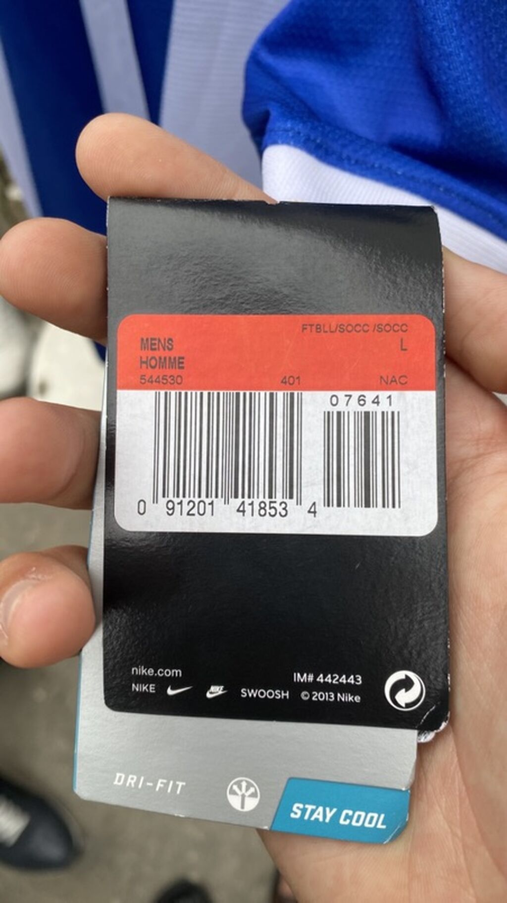 Futbolka, Nike, L, rəng - Mavi — Şəxsi əşyalar, Bakı (4)