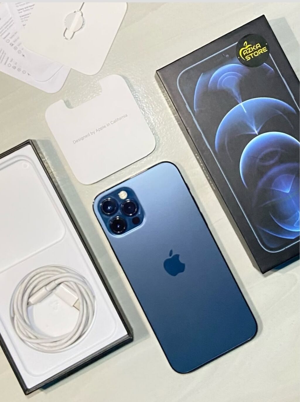IPhone 12 Pro, 256 GB, Pacific Blue, Zəmanət, Kredit, Simsiz şarj — Apple iPhone, Bakı (2)