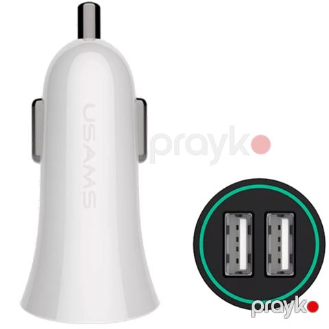 Avtomobil üçün adapter Usams US-CC013 Dual USB 21CHGC01 — Bakı