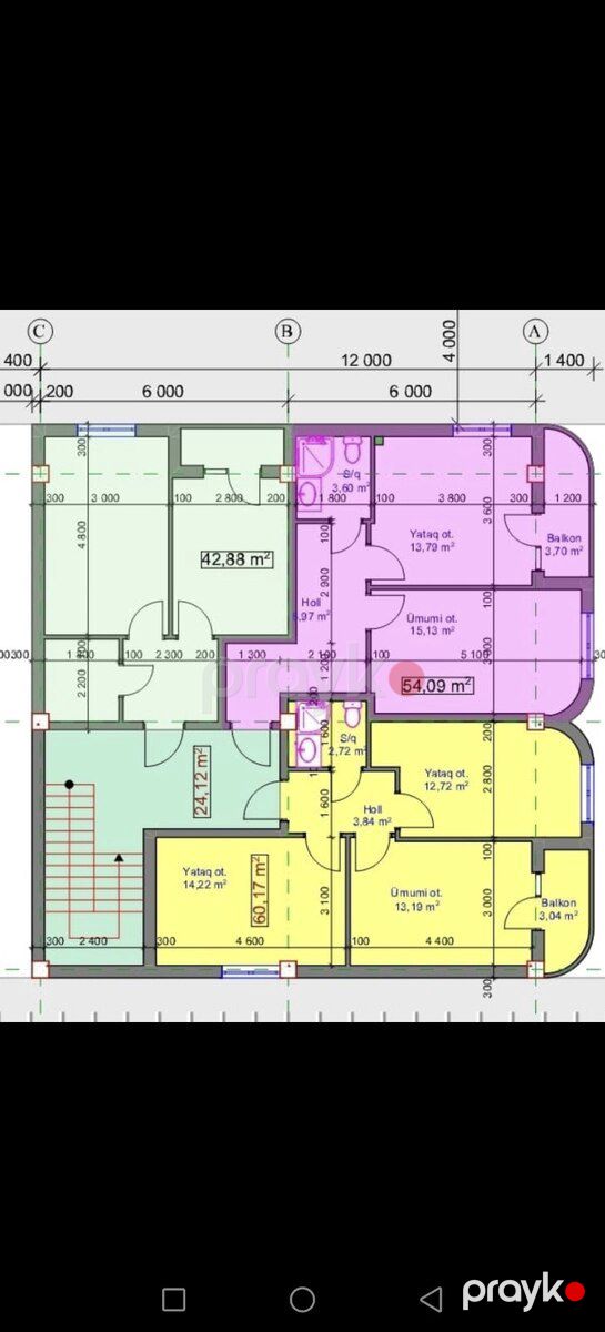 2-otaqlı yeni tikili, Binəqədi r., 60.03 m² — Mənzil, Bakı (8)
