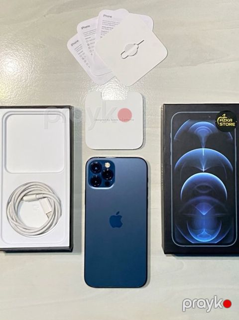IPhone 12 Pro, 256 GB, Pacific Blue, Zəmanət, Kredit, Simsiz şarj