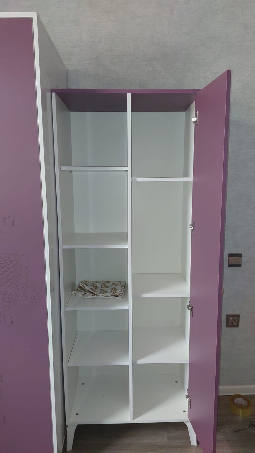 Uşaq/yeniyetmə otağı üçün şkaf dəsti - Rəng: bənövşəyi-ağ — Mebel, Digah (8)