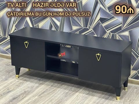 Yeni, Düz TV altlığı, Polkalı, Laminat — Bakı