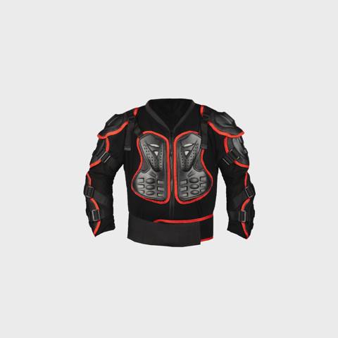 Gödəkçə Motoverse Skelton Safety, black/red (L) — Мото жабдуулар