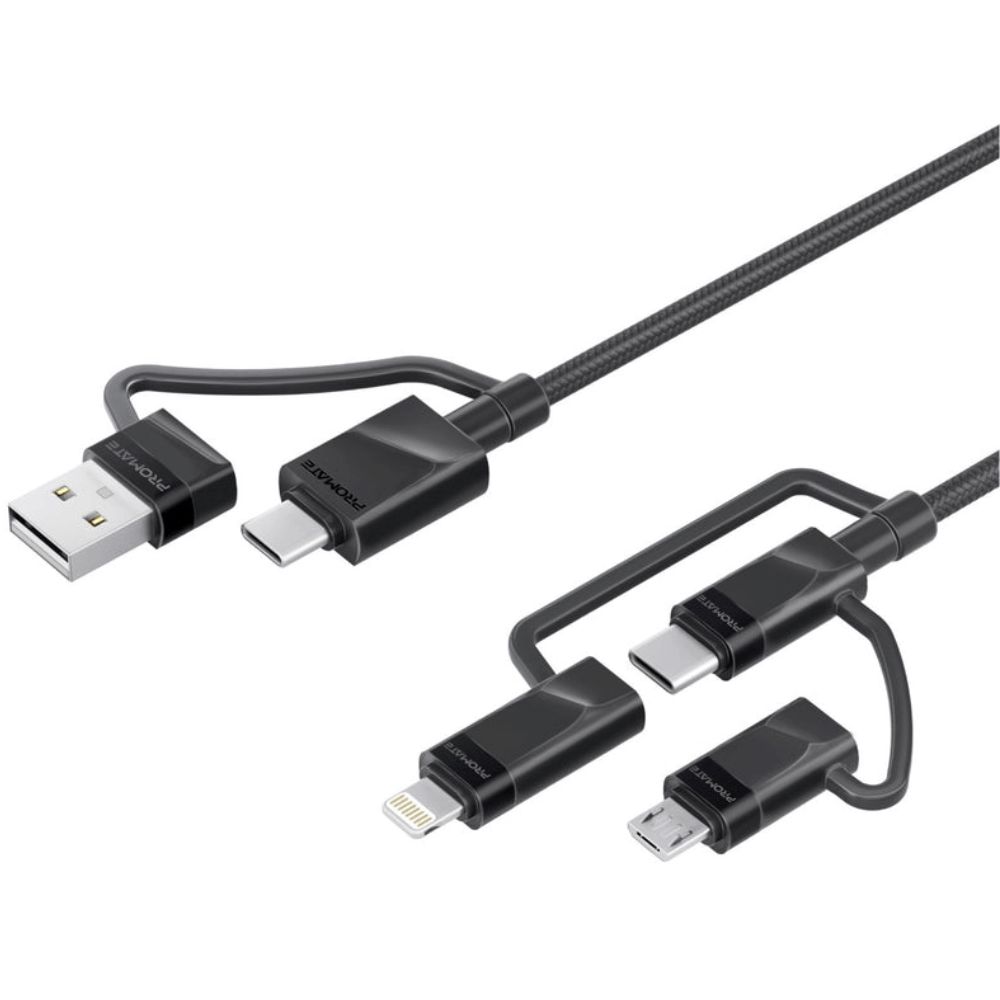 Naqil Promate PentaPower USB Type-C to USB Type-C Black — Mallar, Bakı (2)