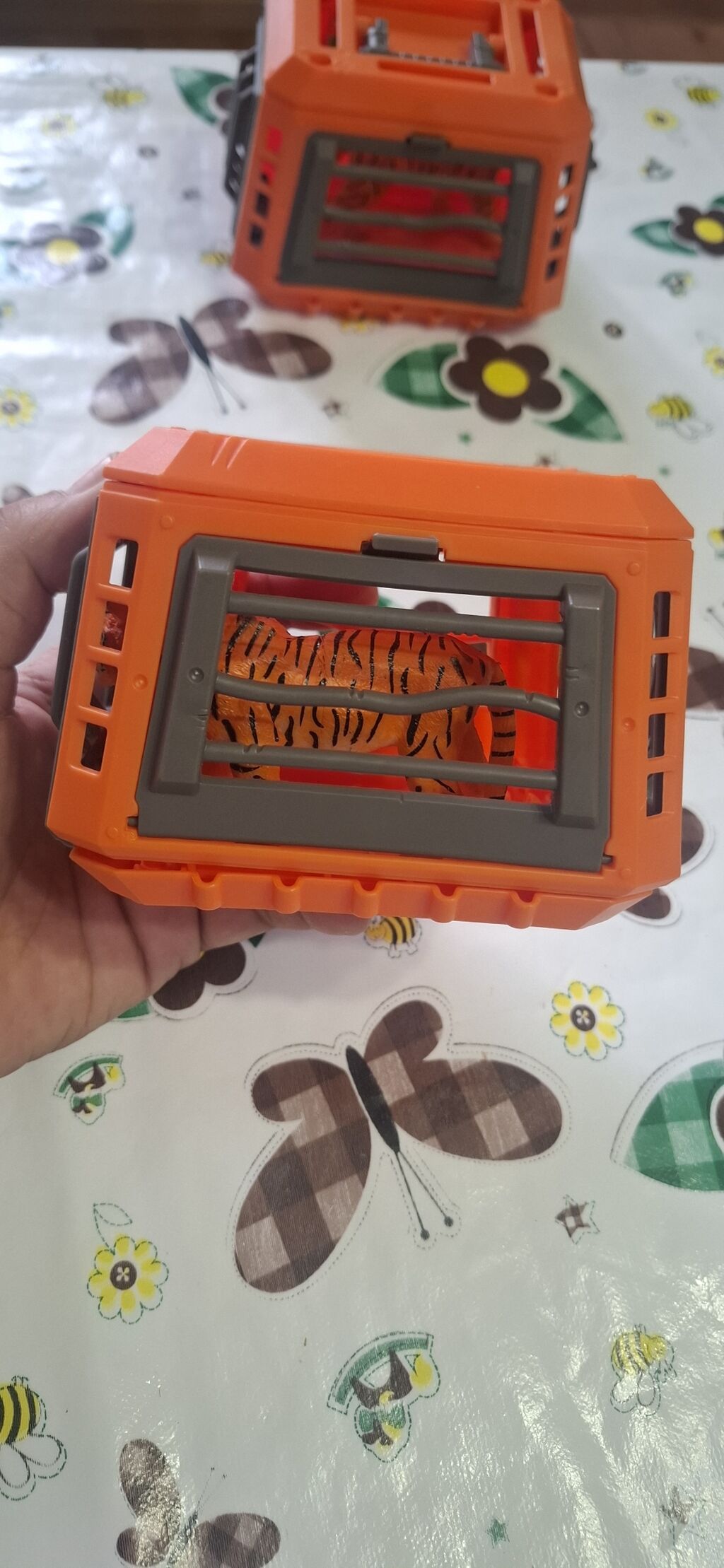 Uşaq oyuncağı – Pələng fiqurlu daşıma qəfəsi seti whatsApp aktiv cütü — Oyuncaq figuraları, Digah (2)
