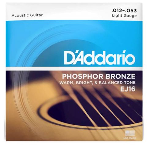 D-Addario EJ16 Phosphor Bronze 12-53 Light — Bakı