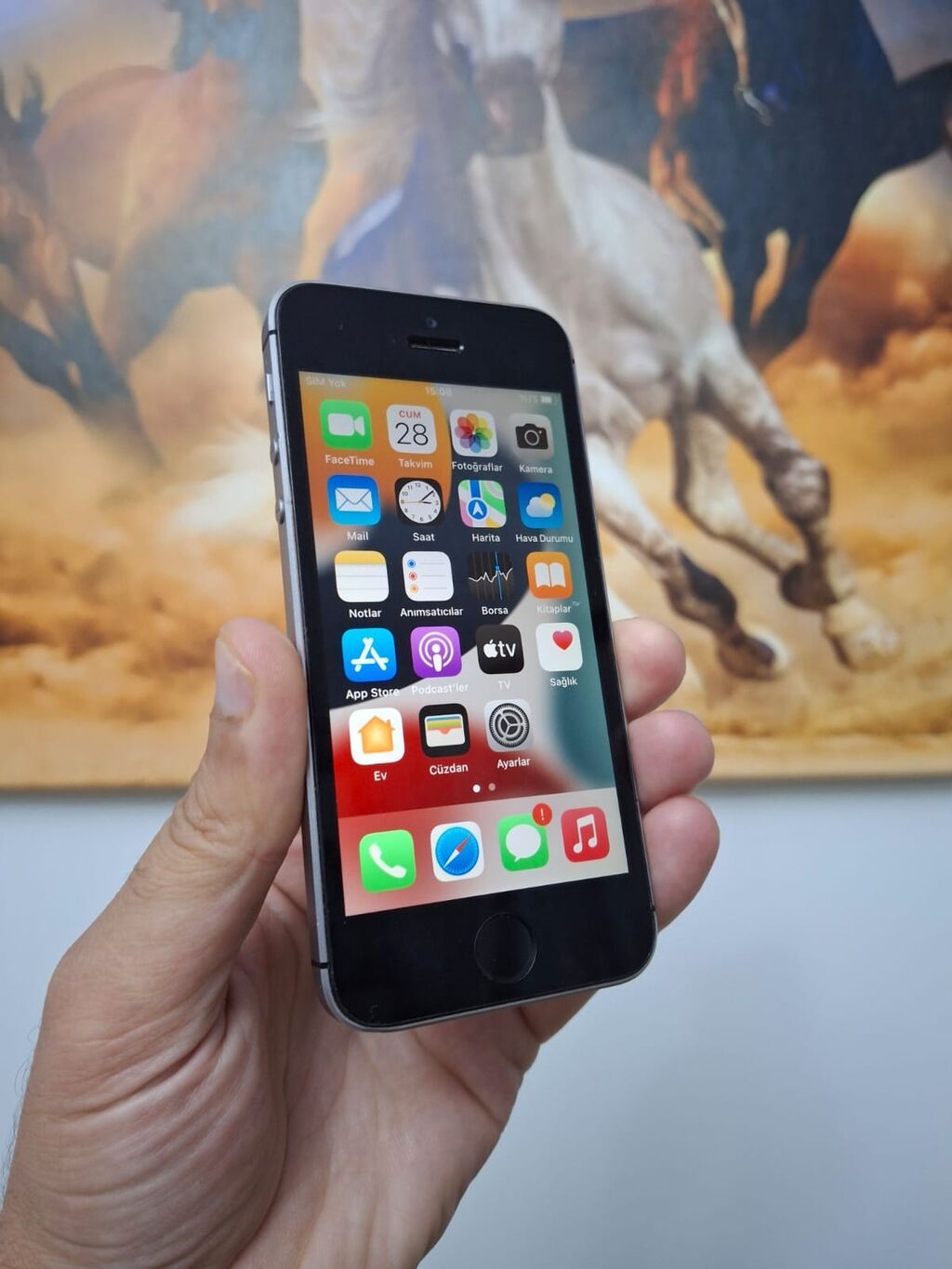 IPhone SE, 32 GB, Qara, Barmaq izi — Apple iPhone, Masazır (3)