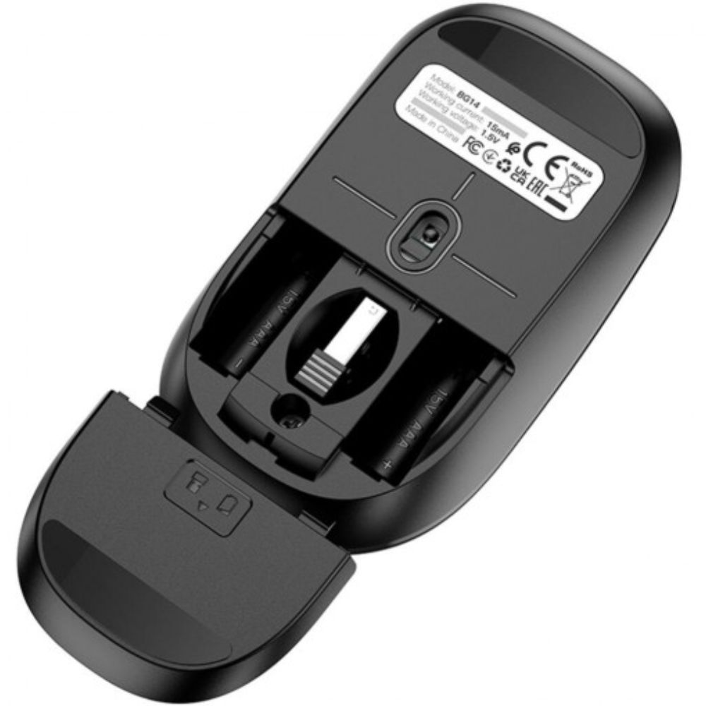 Mouse Borofone BG14 Planet 2.4G Business Wireless Black — Klaviaturalar və siçanlar, Bakı (3)