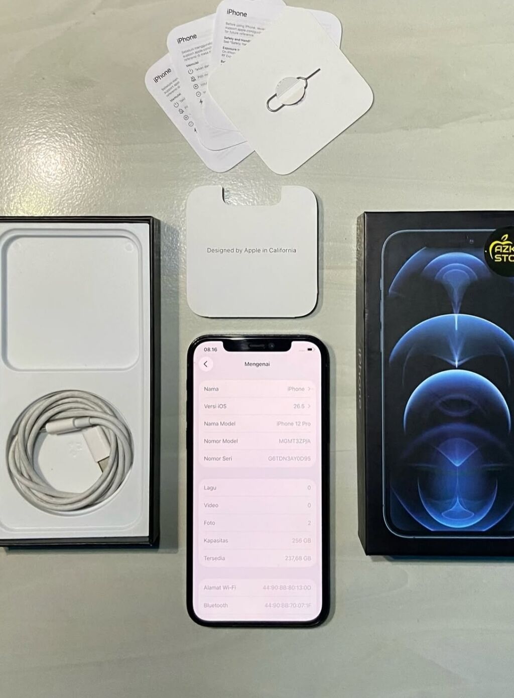 IPhone 12 Pro, 256 GB, Pacific Blue, Zəmanət, Kredit, Simsiz şarj — Apple iPhone, Bakı (4)
