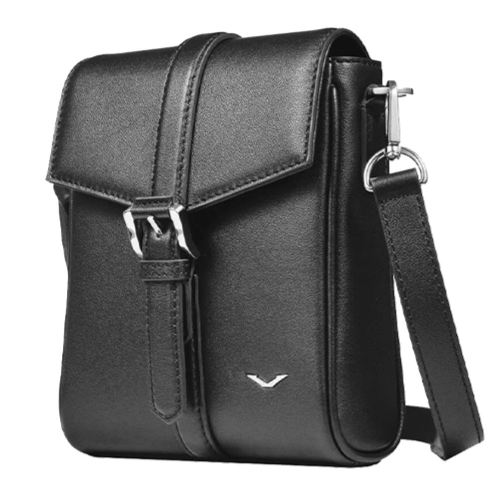 Çanta Vertu Mens Business Crossbody Black Leather Mini Messenger Bag HB-MR-N01-012-HW — Çantalar, Bakı (2)