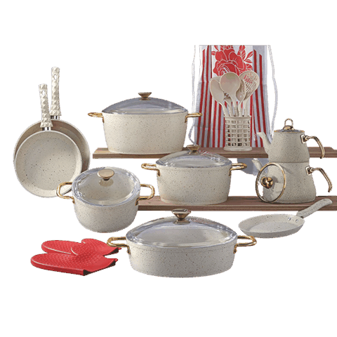 Bonera vogue ındıksıon 24 parca krem — Bakı