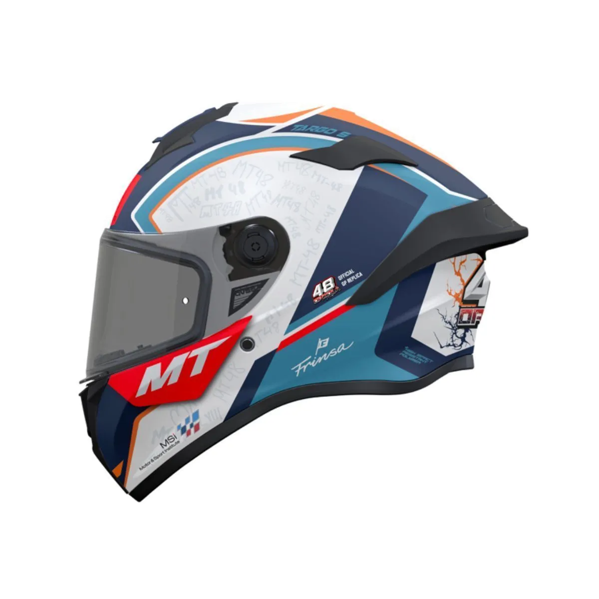 Dəbilqə MT Helmets Targo S Ivan Ortola A7 Gloss 2024, L (1343C090716) — Avtomobil