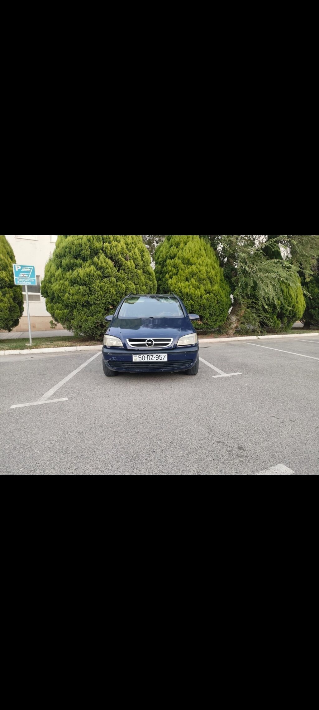 Opel Zafira A – 7 yerlik kompakt miniven - Kuzov: tünd mavi, dam — Avto, Sumqayıt (2)