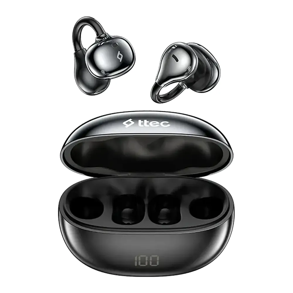 Simsiz qulaqlıq Ttec AirBeat Aura Open-Ear Clip On, Black (2KM179S) — Bakı