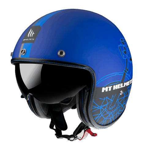 Dəbilqə mt helmets le mans 2 sv cafe racer B7 matt blue m — Bakı