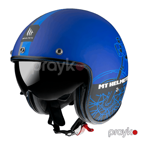 Dəbilqə mt helmets le mans 2 sv cafe racer B7 matt blue m — Bakı