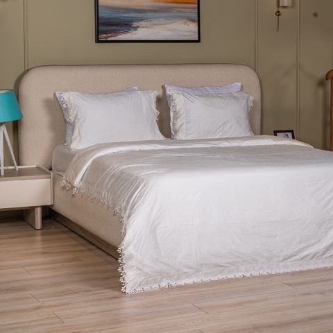 Tekstil yataq dəsti Cehizçi Laura Grand (WH-58) White — Bakı