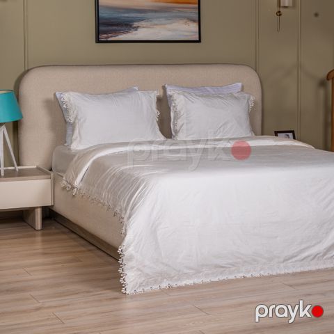 Tekstil yataq dəsti Cehizçi Laura Grand (WH-58) White — Bakı