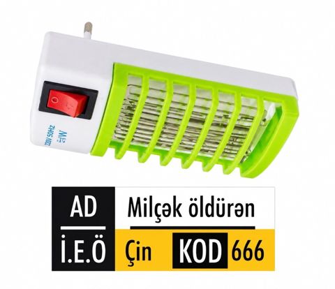 Milçək öldürən – KOD 666 - Elektrikli milçək və uçan həşərat — Qobu