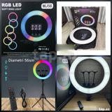 RGB LED Soft Ring Light MJ56 - Diametri: 56 sm - RGB rəng palitrası — Электроника