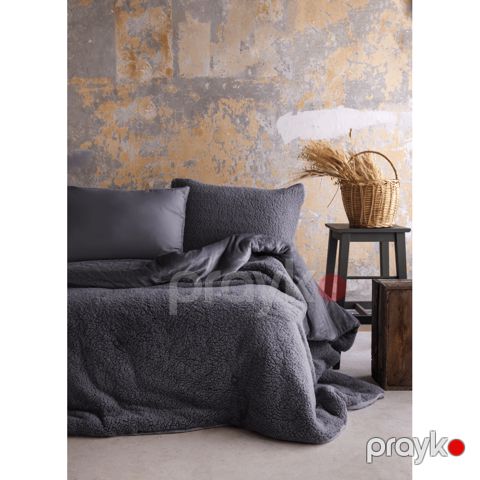 Yorğan + tekstil yataq dəsti Basic Softly CK, Tünd boz — Bakı