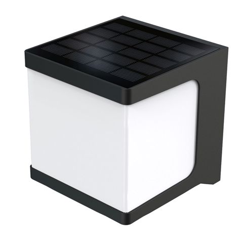 Smart solar portable wall lights - cube black SLRT-0123
