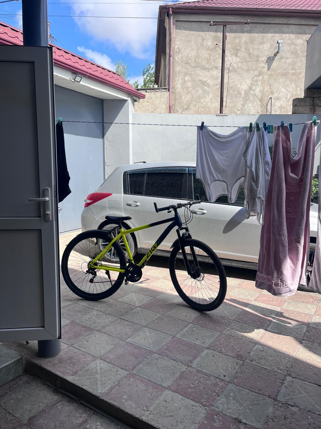 Zıgzag dağ/şossə tipli velosiped - Rəng: sarı-neon/qartal mavi ombre — Dağ velosipedləri, Mehdiabad (2)