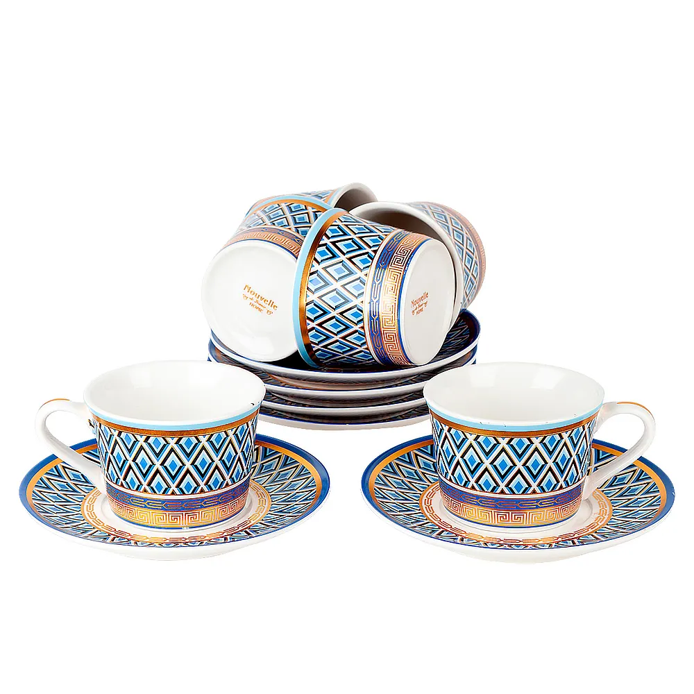 Çay dəsti Nouvelle Home, farfor, 6 nəfərlik 12 parça, 200 ml (200180) — Dining tableware