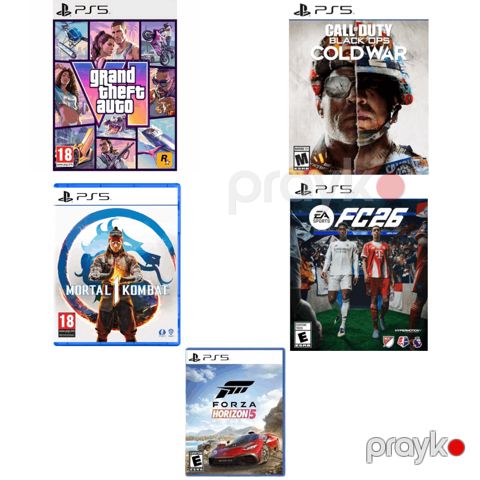 PlayStation FC 26, GTA 6, Mortal Kombat 1, Forza Horizon 5, Call of Duty: Black Ops Cold War (Digital Version)