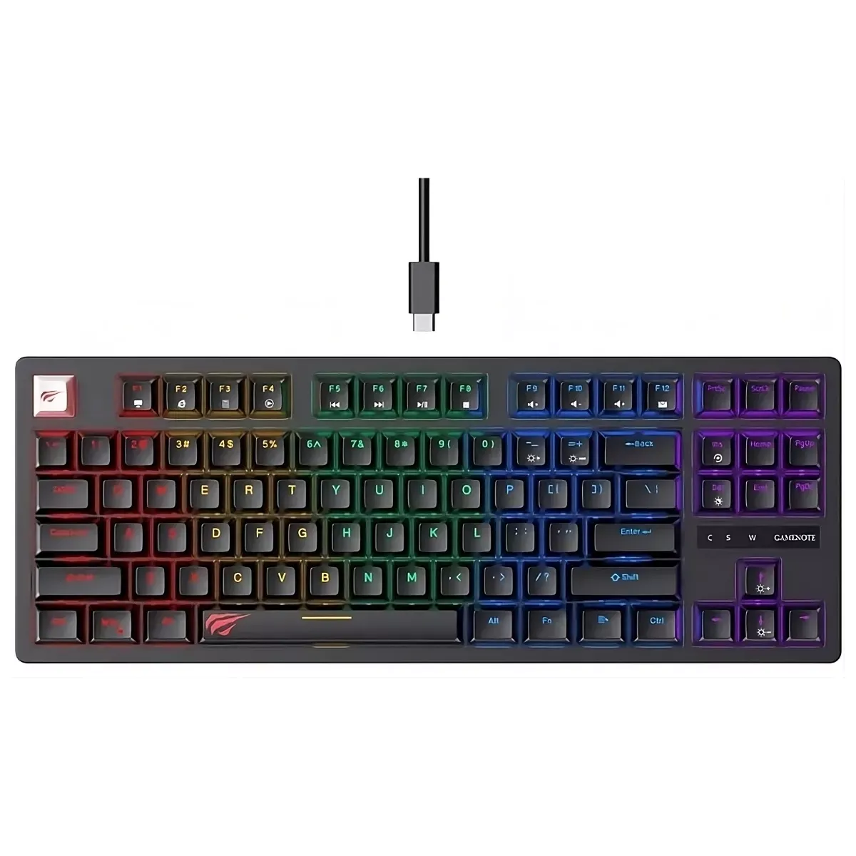 Oyun üçün simli klaviatura Havıt KB892L Black — Bakı