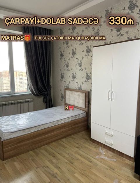 Təknəfərlik çarpayı, Dolab, Yeni — Bakı