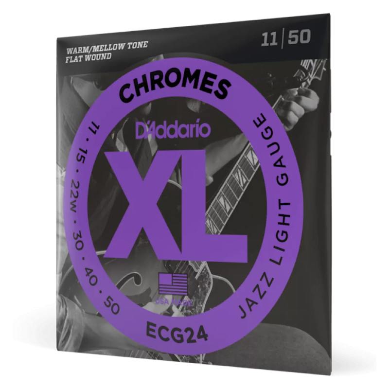 D-Addario ECG24 XL Chromes Flatwound 11-50 Jazz Light — Musiqiə alətləri, Bakı (2)