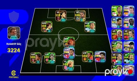 EFootball hesabı/squad satılır – yüksək reytinqli, hazır meta heyət
