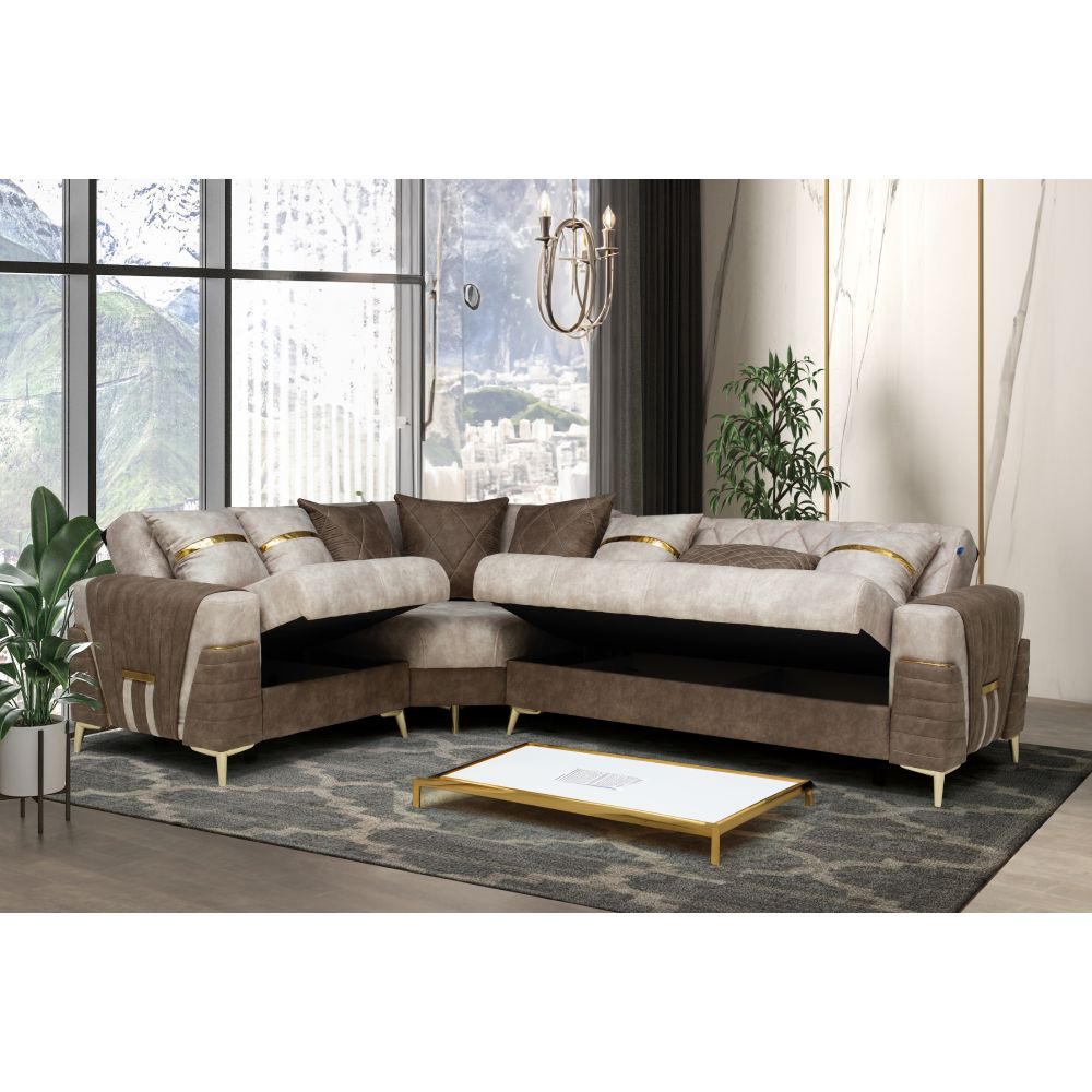 Künc divan Alzzoni Melisa Krem — Mebel, Bakı (2)
