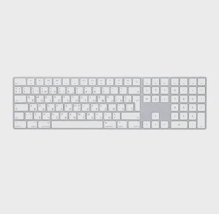 Simsiz klaviatura Apple Magic Keyboard with Numeric Keypad - Russian - Silver (MQ052RS/A) — Klaviaturalar və siçanlar, Bakı