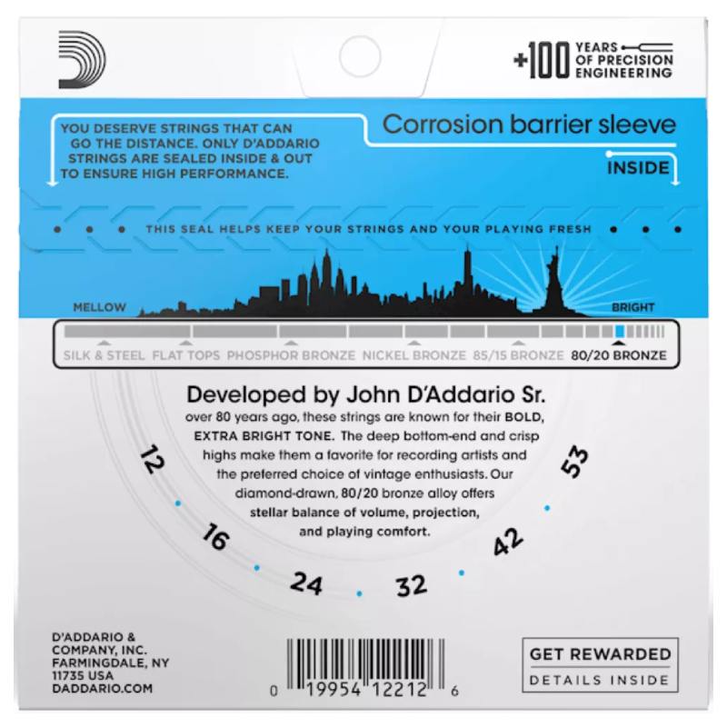 D-Addario EJ11 80/20 Bronze 12-53 Light — Musiqiə alətləri, Bakı (2)