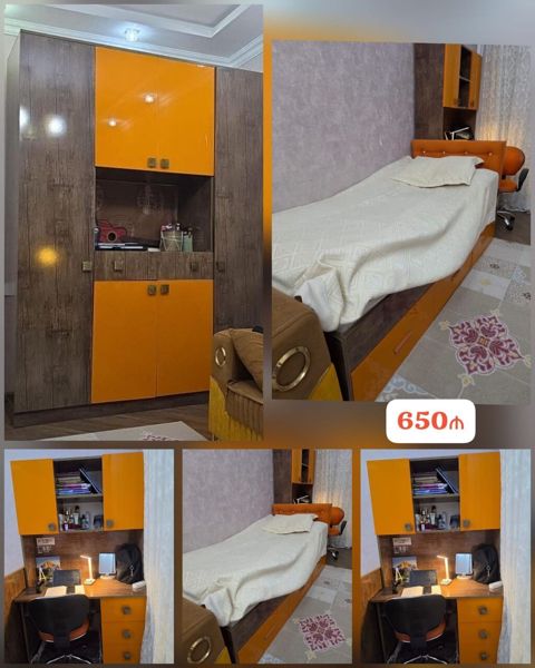 650₼ gənc yataq mebeli 2carpayı 2yazı masası bir dolab Badamdar 1848 — Mehdiabad