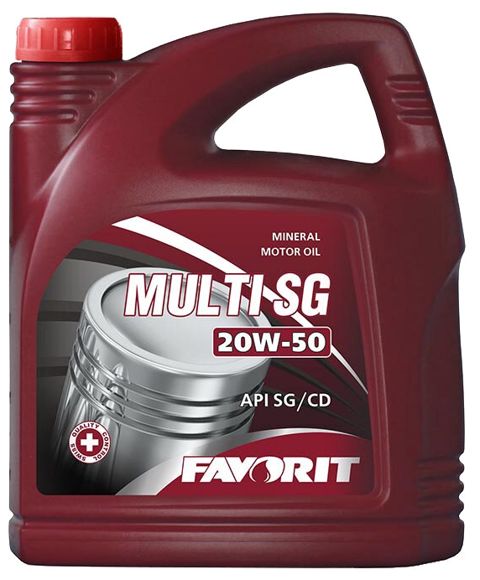 Mühərrik yağı Favorit Multi SG Universal SAE 20W-50 4L Plastic — Bakı
